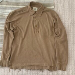 Buck Mason Light Brown Rugby Sweater